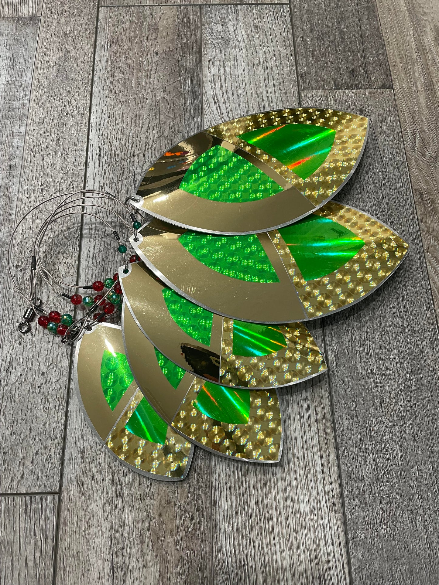 Football blades - Green on gold.